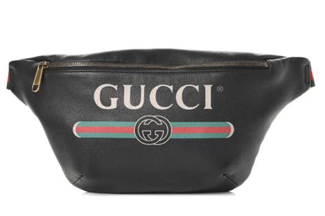 Gucci Print Belt Bag Vintage Logo Medium (20 IN Strap Drop) Black 